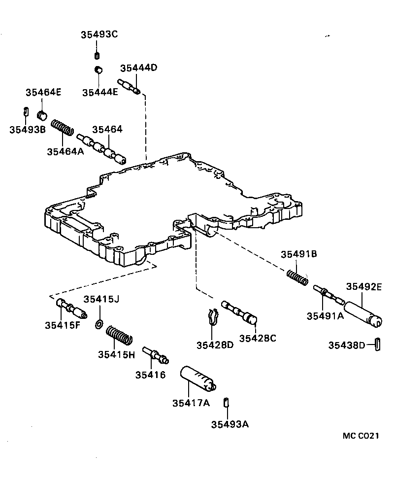 90501-22015 SPRING, COMPRESSION (FOR C-2 ACCUMULATOR PISTON) product image