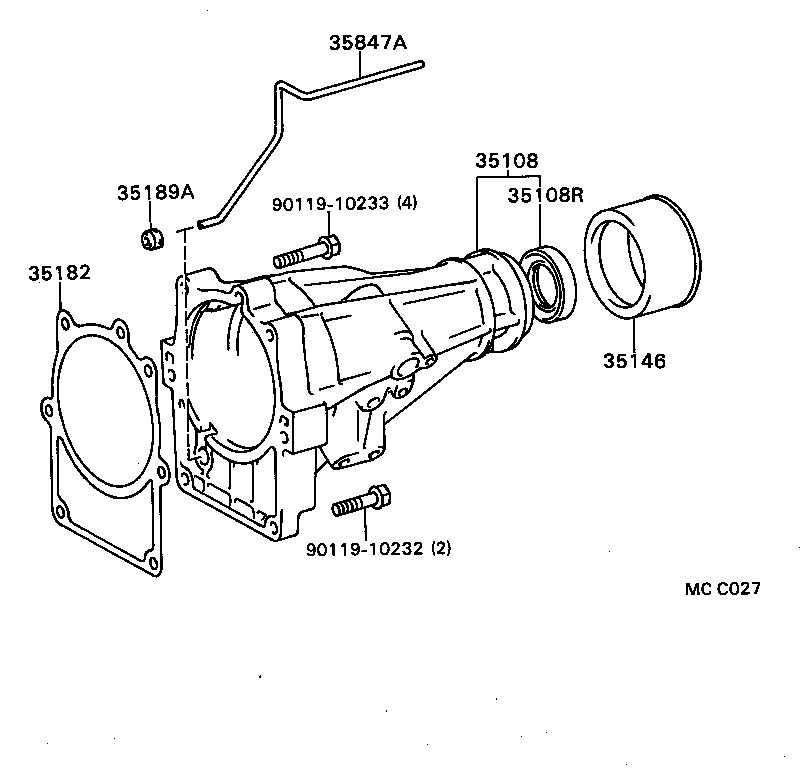 35108-24020 HOUSING SUB-ASSY, EXTENSION (ATM) product image