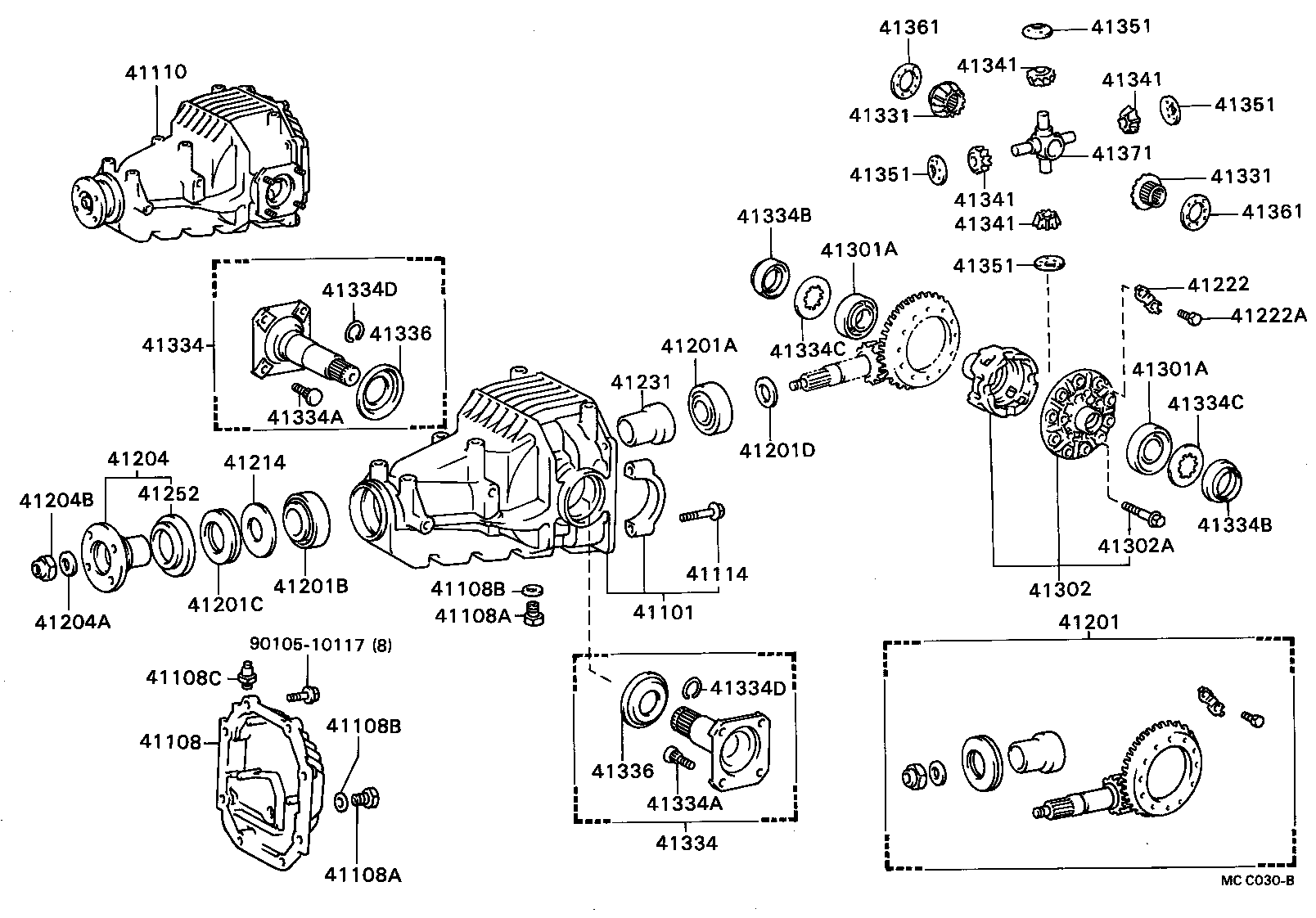 41101-24010 CARRIER SUB-ASSY, DIFFERENTIAL, REAR product image