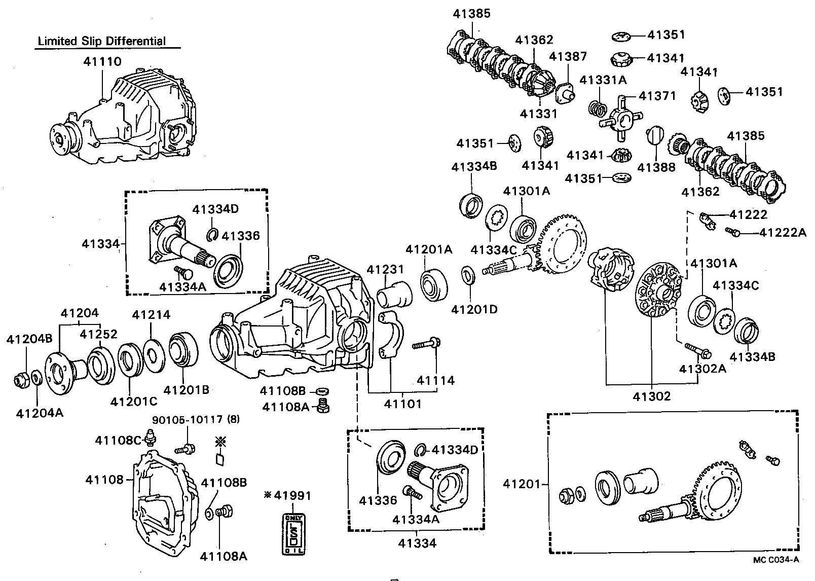 41110-24070 CARRIER ASSY, DIFFERENTIAL, REAR product image