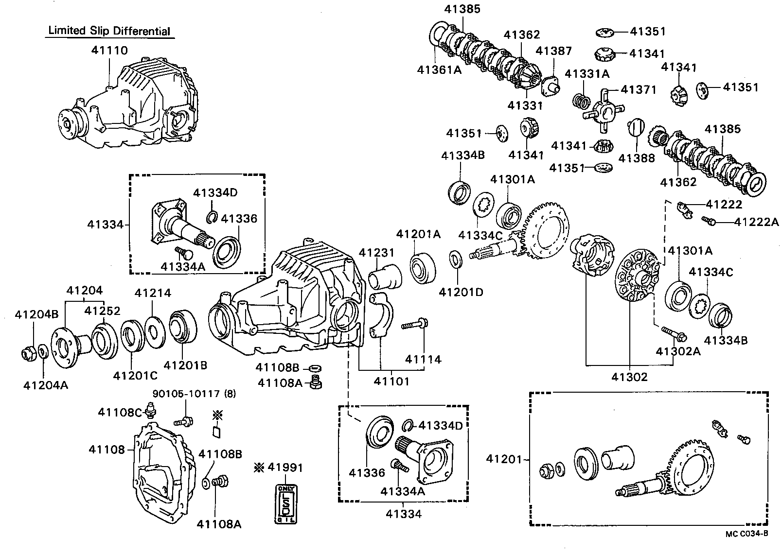 41101-24010 CARRIER SUB-ASSY, DIFFERENTIAL, REAR product image