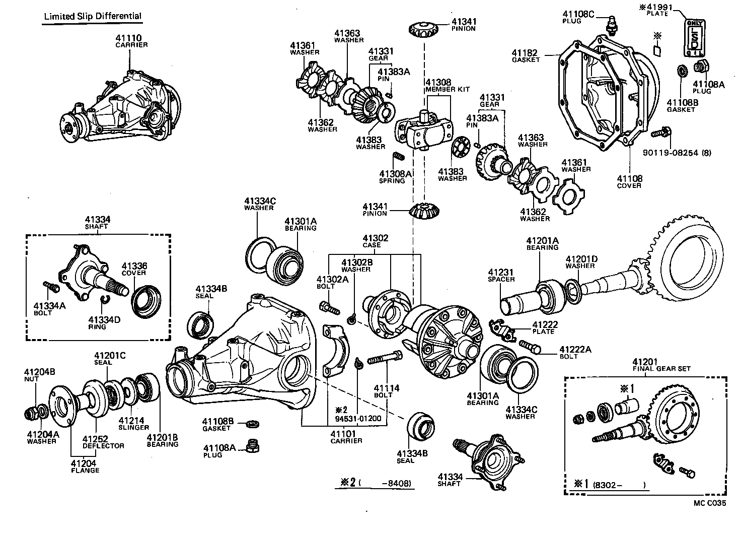 41110-24070 CARRIER ASSY, DIFFERENTIAL, REAR product image