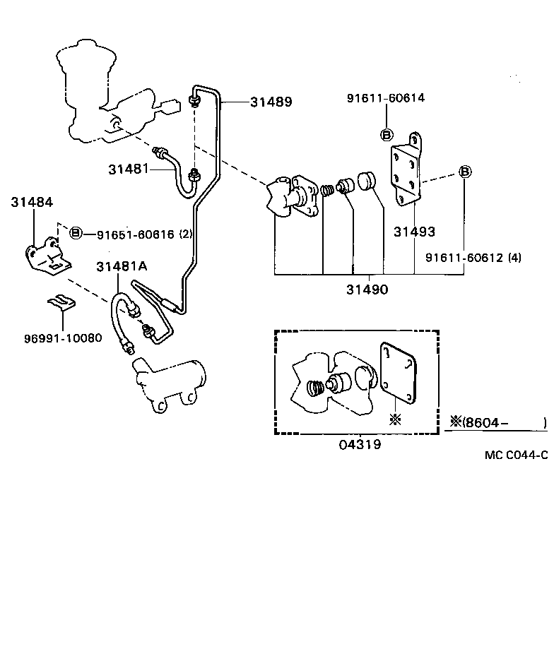 90240-08058 PIN, W/HOLE(FOR CLUTCH MASTER CYLINDER PUSH ROD CLEVIS) product image