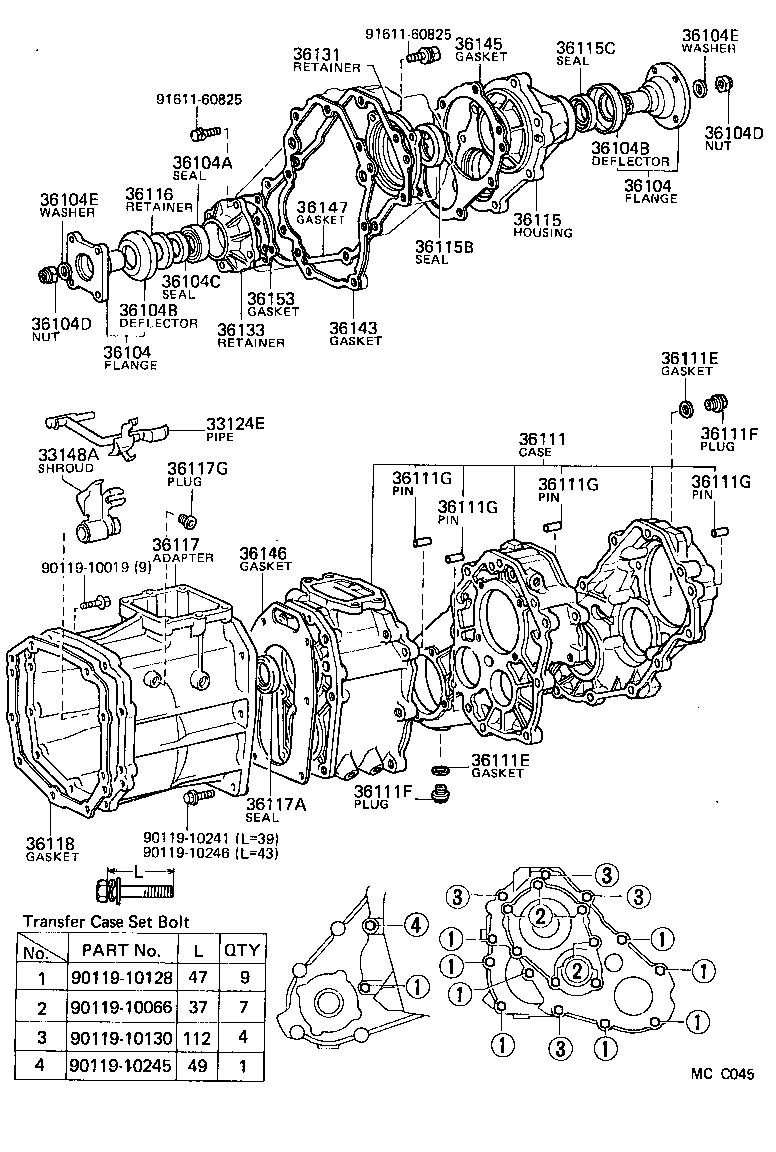 36101-35020 CASE, TRANSFER product image