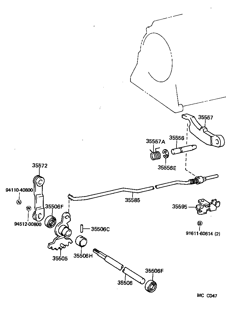 35501-35010 ROD, PARKING LOCK product image