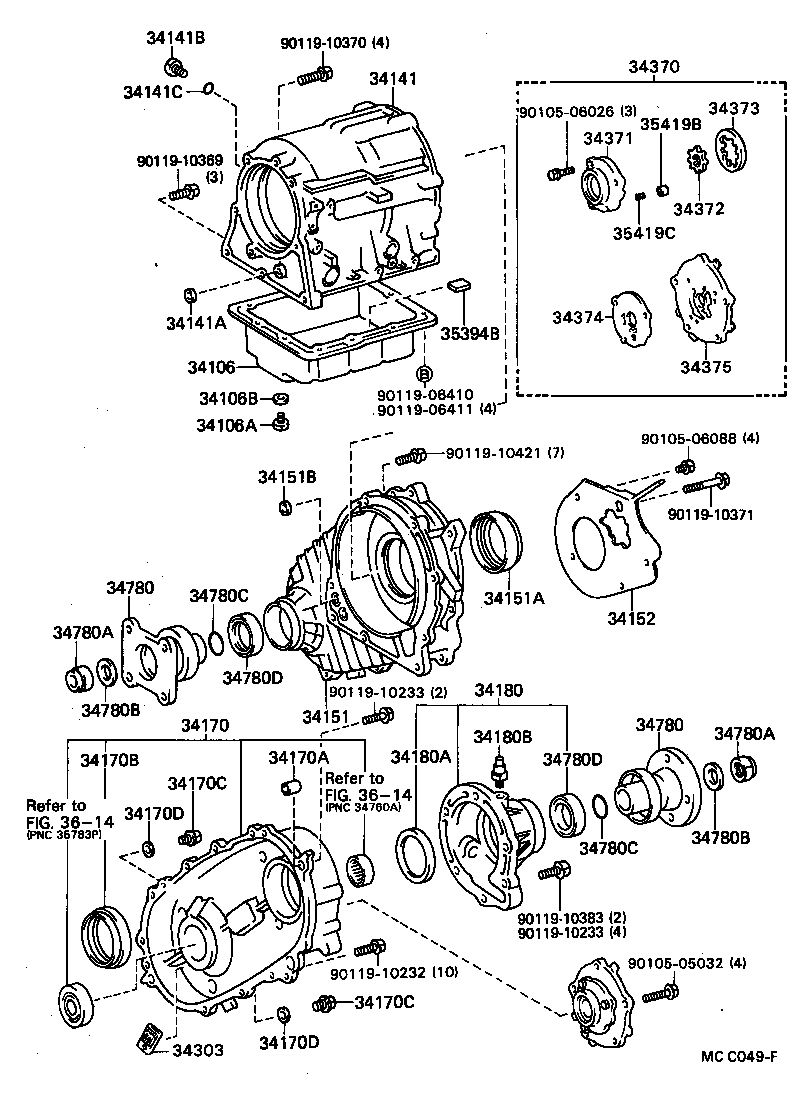 36103-35013 CASE, TRANSFER product image
