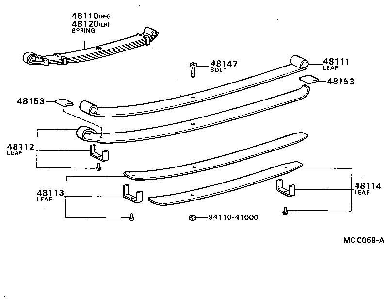 48304-35080 BUMPER, FRONT SPRING, NO.1 product image
