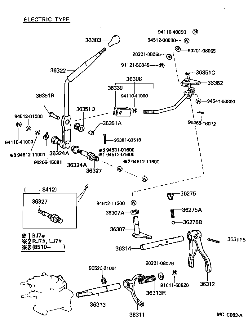36362-60020 LEVER, TRANSFER HIGH AND LOW SHIFT OUTER product image