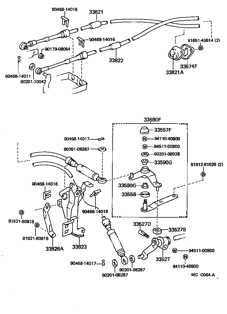 33504-17030 KNOB SUB-ASSY, SHIFT LEVER product image