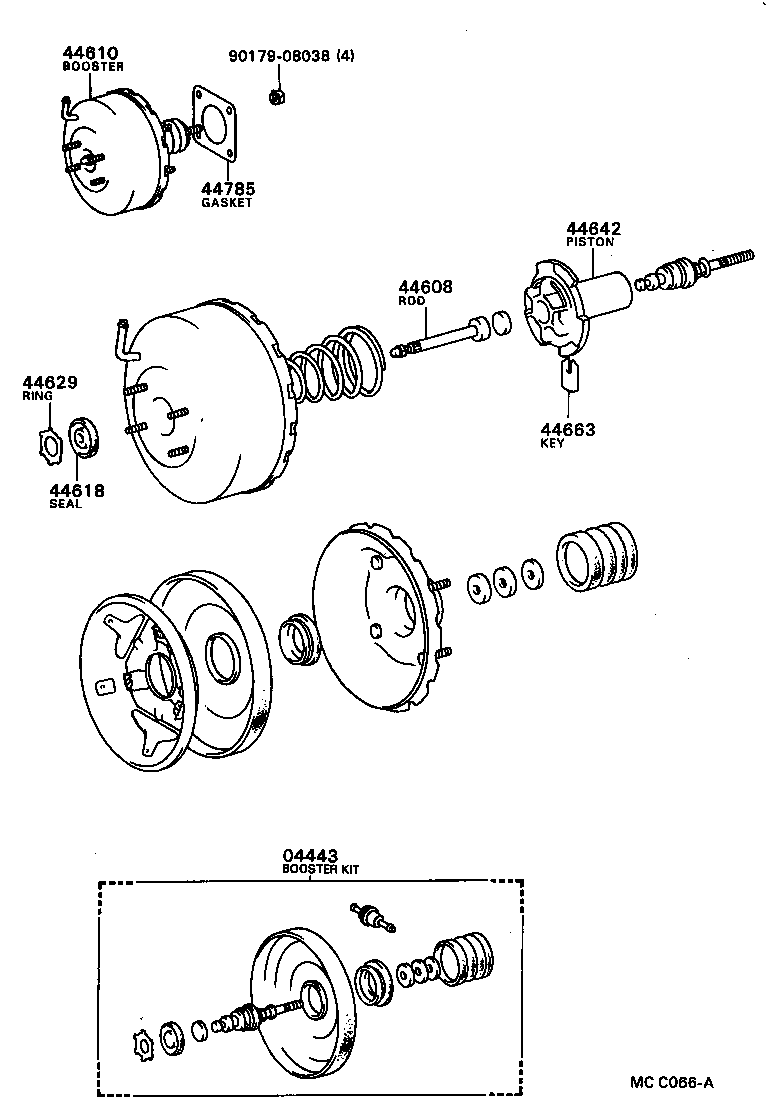 04443-22440 BOOSTER KIT, BRAKE product image