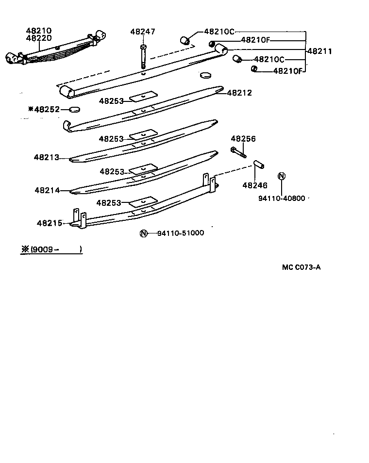 48405-36010 BRACKET SUB-ASSY, REAR SPRING, REAR RH product image