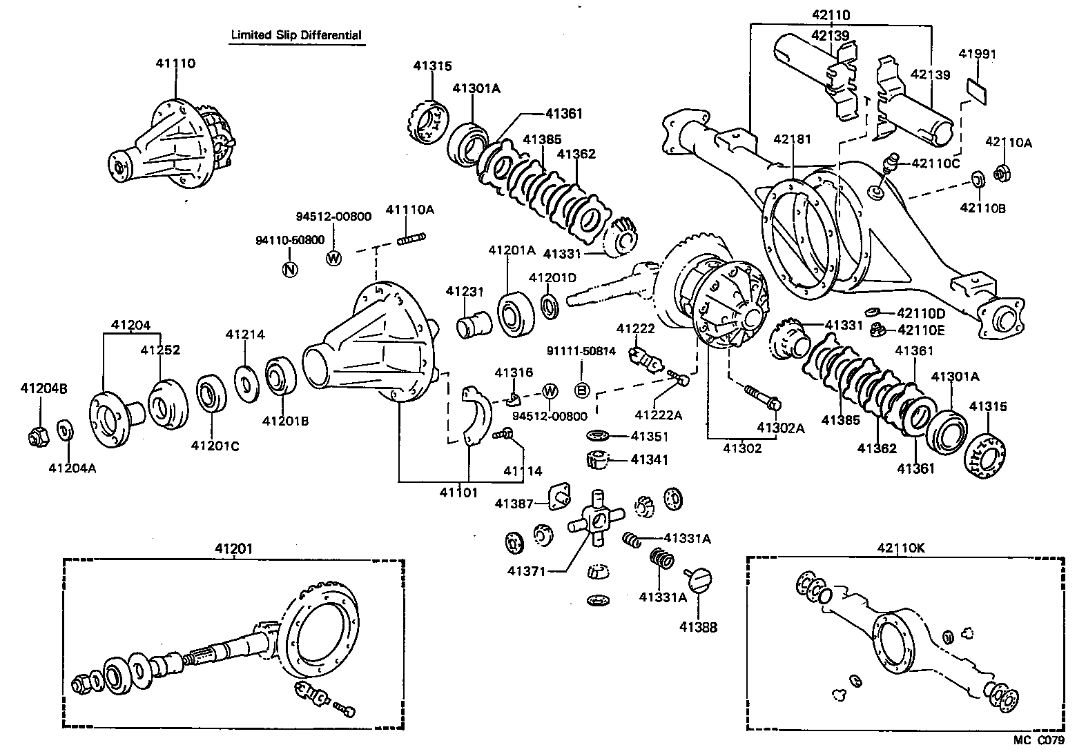 41110-26040 CARRIER ASSY, DIFFERENTIAL, REAR product image