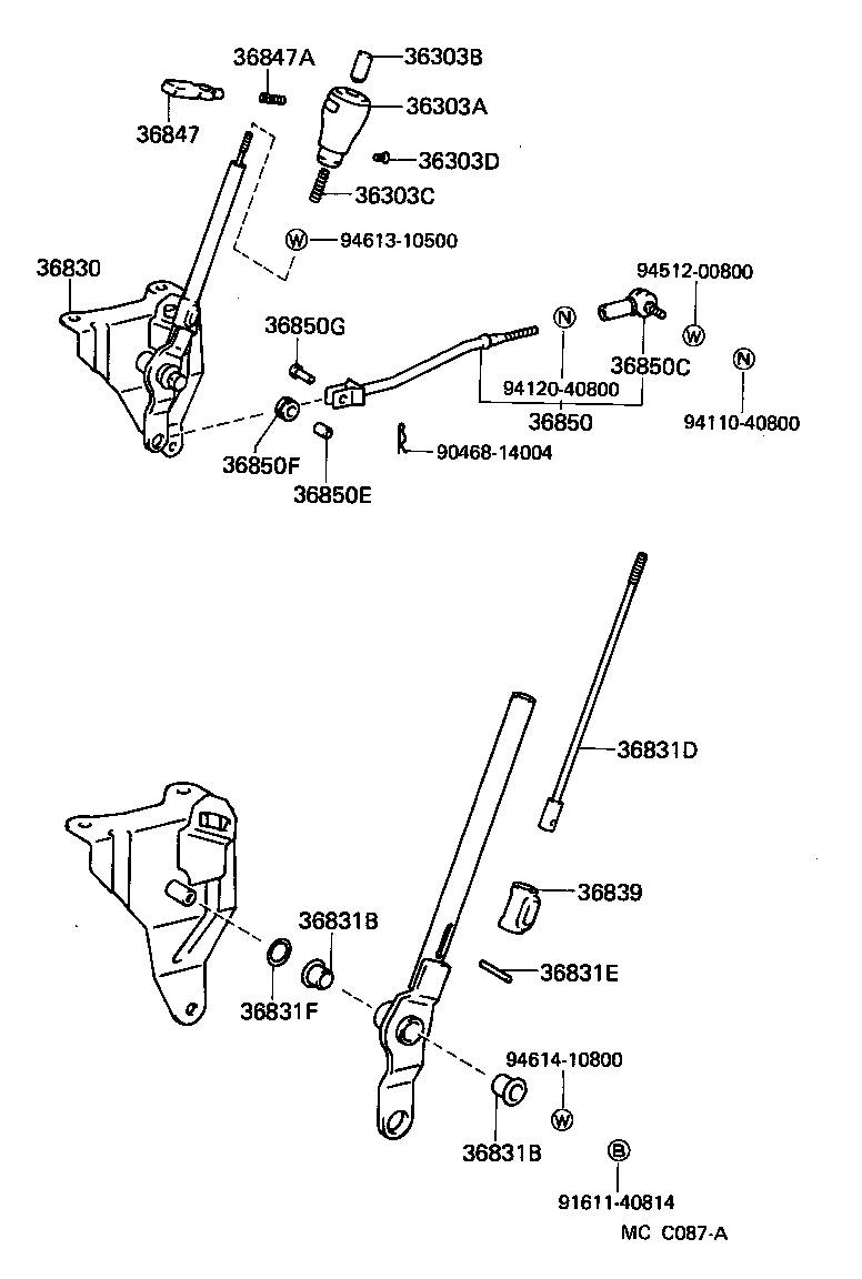 36837-60030 BRACKET SUB-ASSY, POWER TAKE-OFF SHIFT LEVER product image