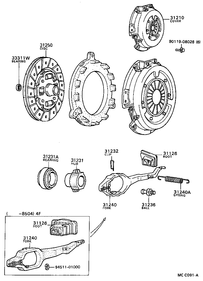 31202-10040 PLATE, CLUTCH PRESSURE product image