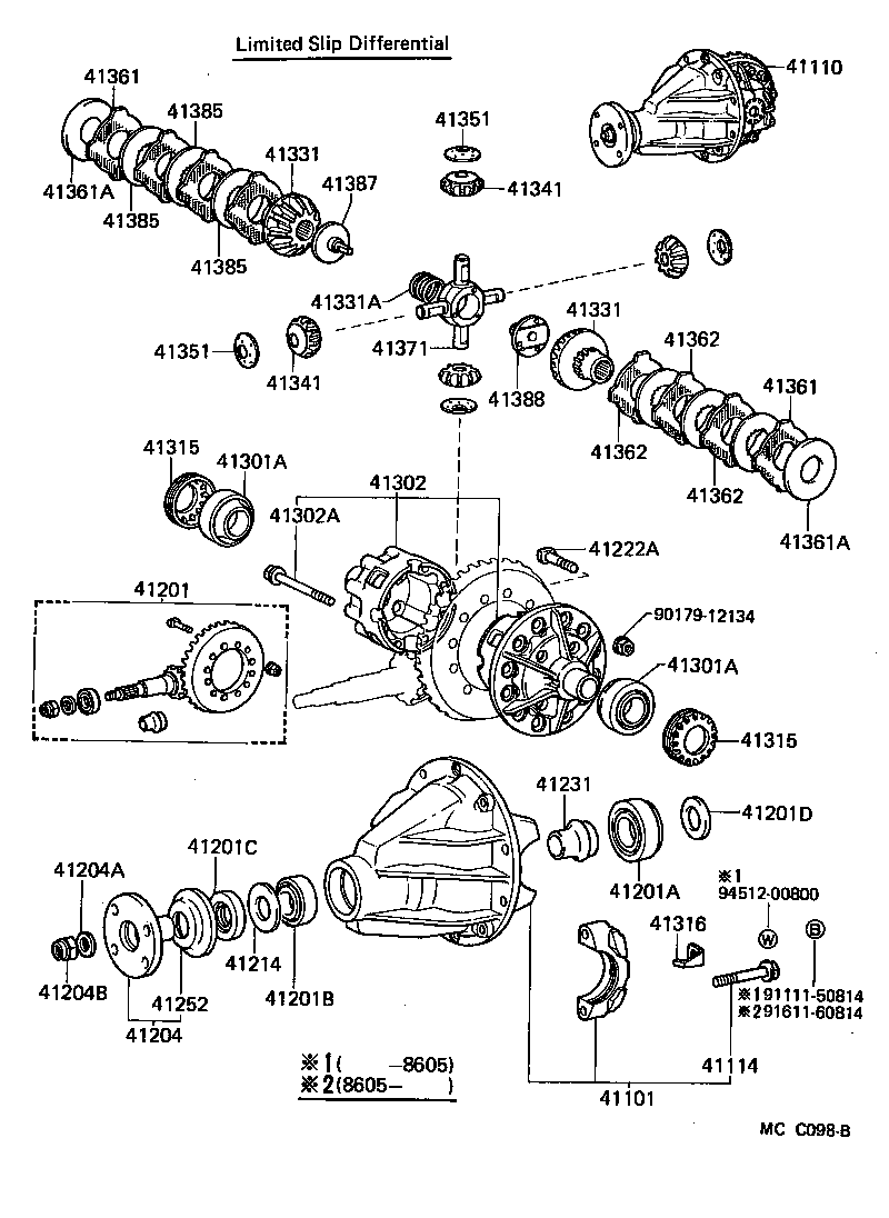 41101-60050 CARRIER SUB-ASSY, DIFFERENTIAL, REAR product image