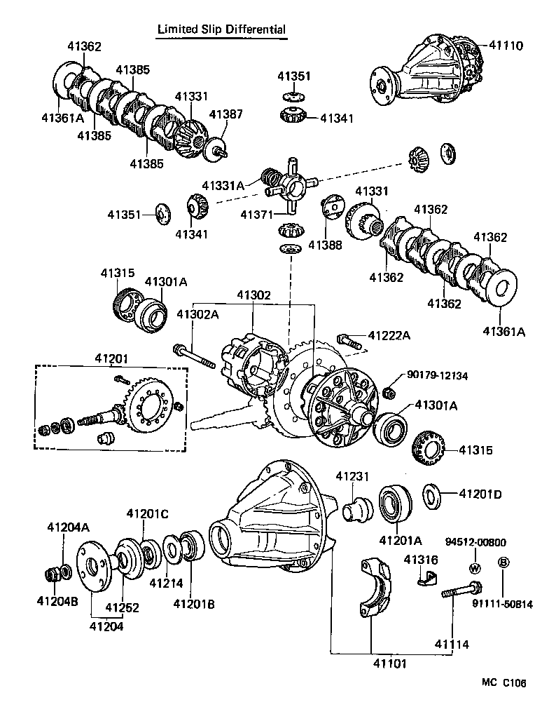 41201-69159 FINAL GEAR KIT, DIFFERENTIAL, REAR product image
