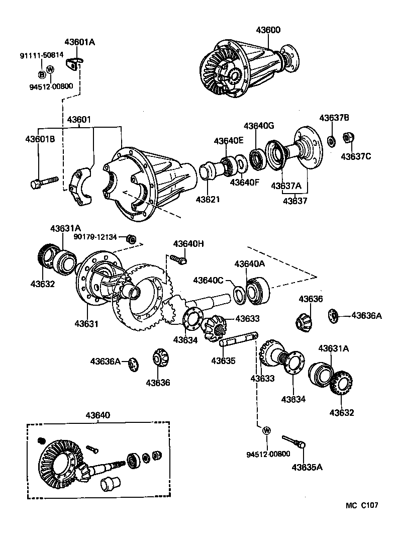 41201-69156 FINAL GEAR SET, FRONT AXLE DIFFERENTIAL product image