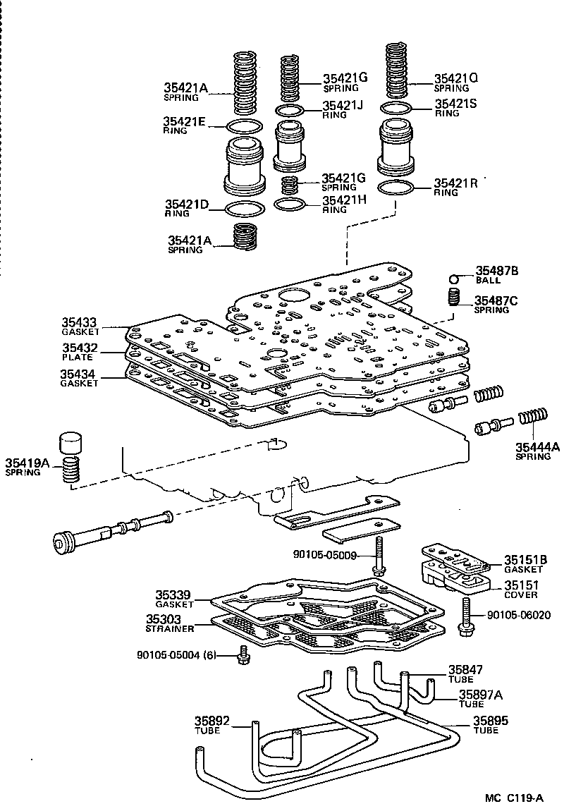 90501-23083 SPRING, COMPRESSION (FOR ACCUMULATOR PISTON NO.1) product image