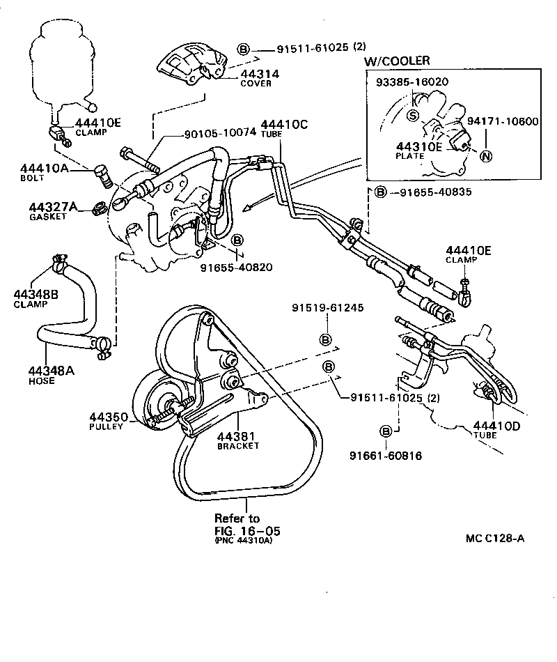 44350-12050 PULLEY ASSY, POWER STEERING IDLE product image