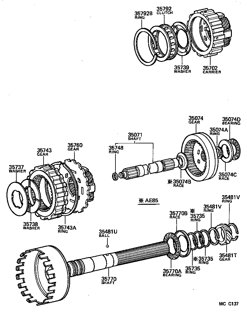 35770-24010 SHAFT ASSY, OUTPUT product image