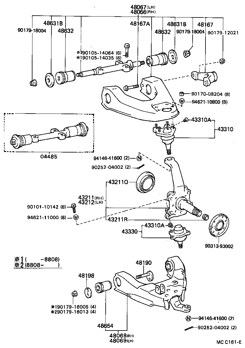 43401-35010 SPINDLE, STEERING KNUCKLE product image