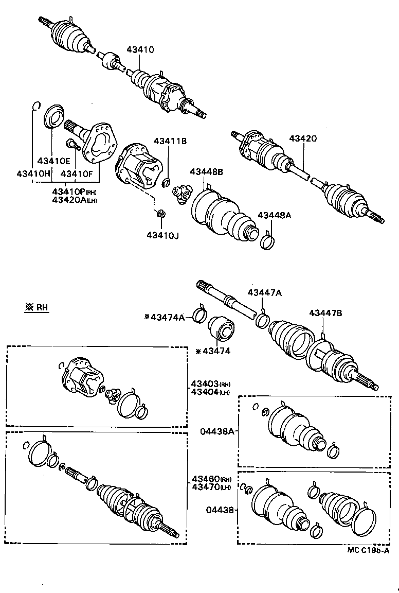 04438-20030 BOOT KIT, FRONT DRIVE SHAFT product image