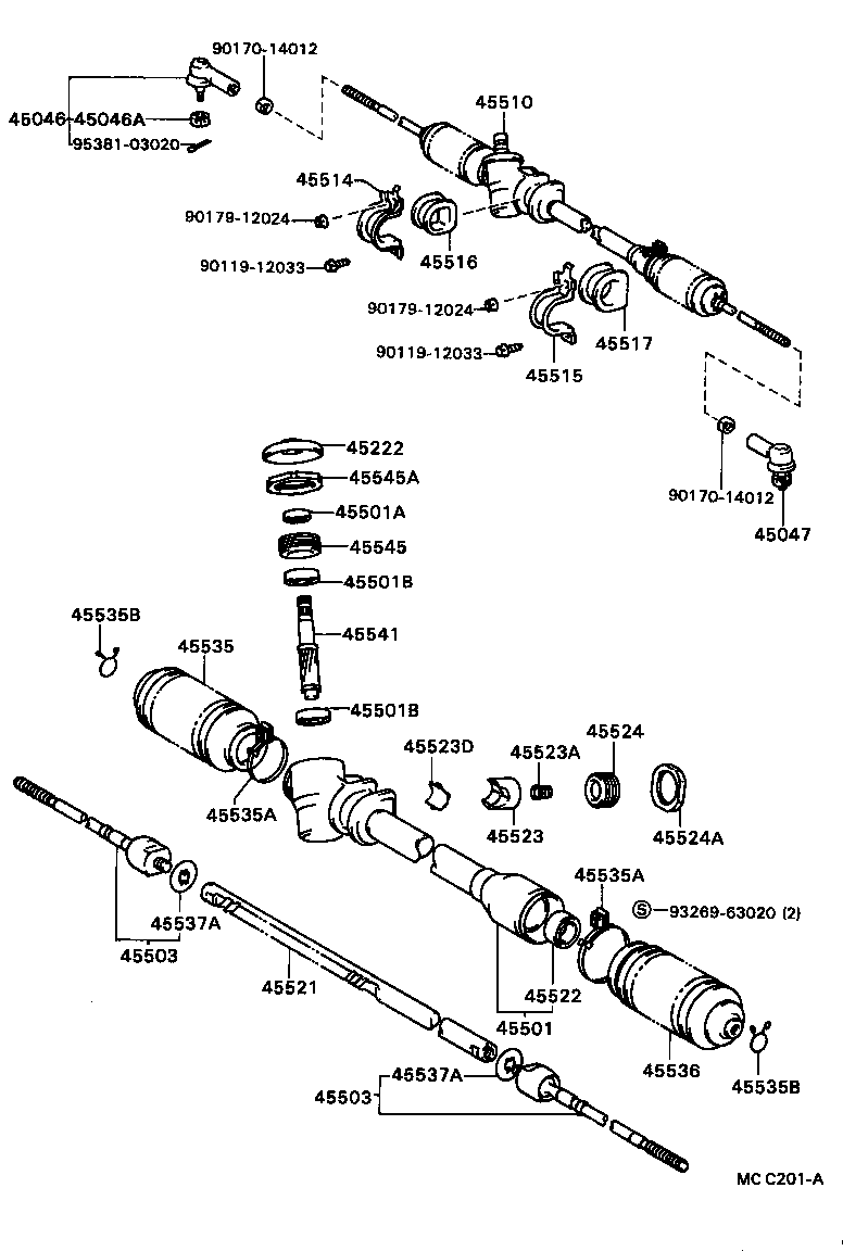 45515-20040 BRACKET, STEERING RACK HOUSING, NO.2 product image
