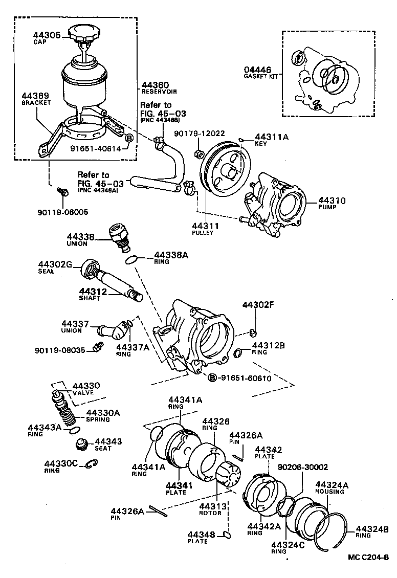 Toyota 44360-20080 RESERVOIR ASSY, VANE PUMP OIL