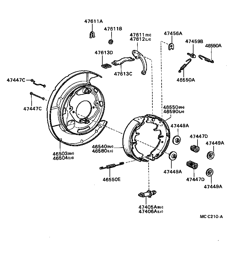 Toyota 46430-29025 CABLE ASSY, PARKING BRAKE, NO.3