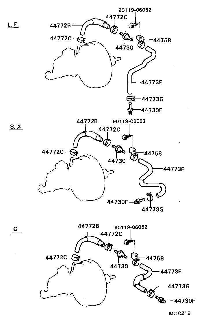 44773-20420 HOSE, UNION TO CHECK VALVE product image