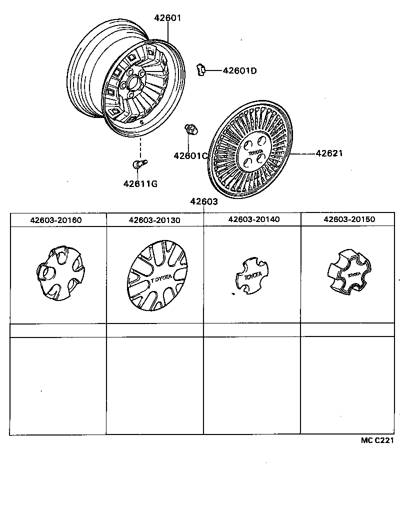 42603-20180 ORNAMENT SUB-ASSY, WHEEL HUB product image