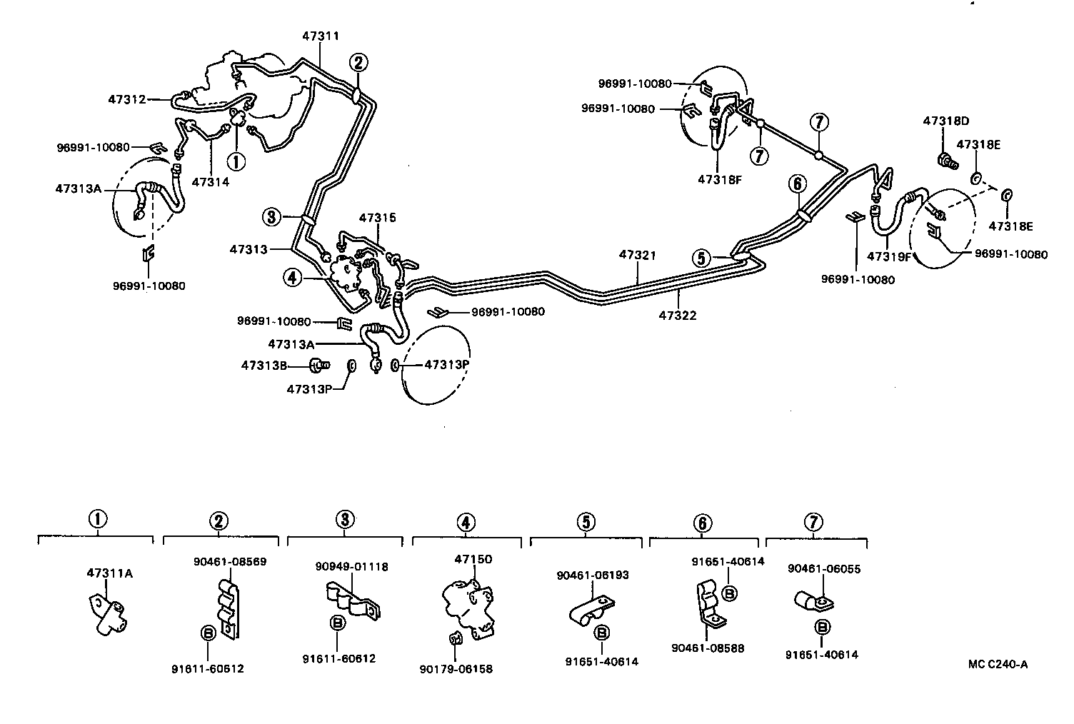 47311-20380 TUBE, FRONT BRAKE, NO.1 product image