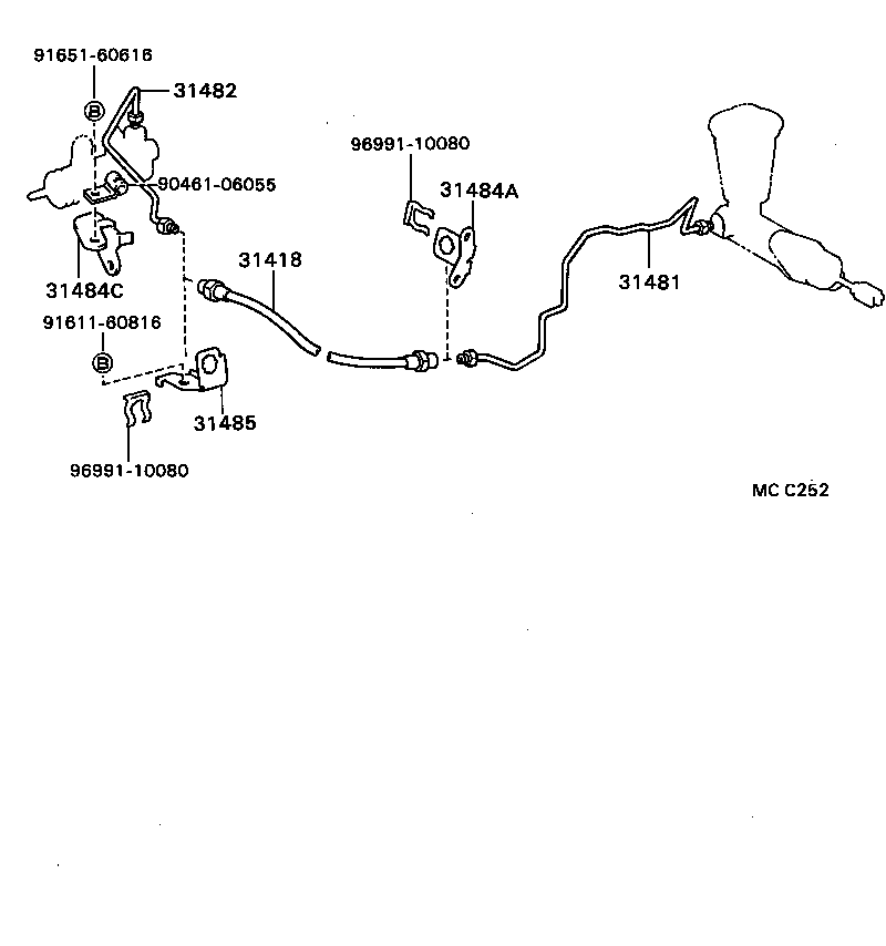 55107-20080 BRACKET SUB-ASSY, CLUTCH PEDAL product image