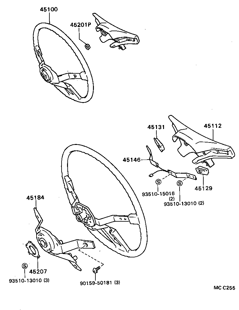 45146-20150 SPRING, HORN BUTTON CONTACT product image