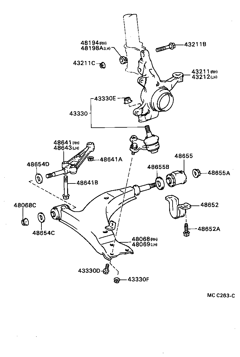 90179-14005 NUT, CASTLE (FOR FRONT LOWER BALL JOINT SETTING) product image