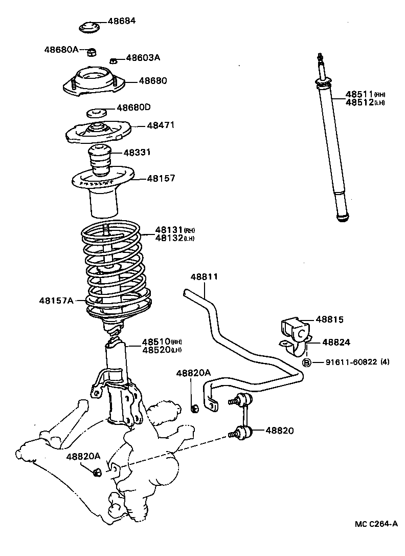Toyota 48131-2D640 SPRING, FRONT COIL, RH