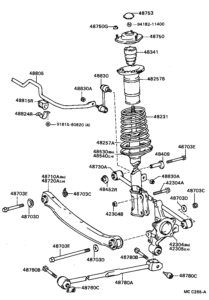 Toyota 90105-10132 BOLT(FOR REAR SUSPENSION ARM)
