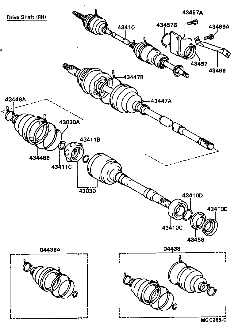 43457-20010 BRACKET, DRIVE SHAFT BEARING product image