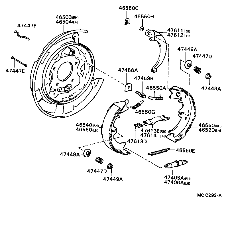 Toyota 46430-32130 CABLE ASSY, PARKING BRAKE, NO.3