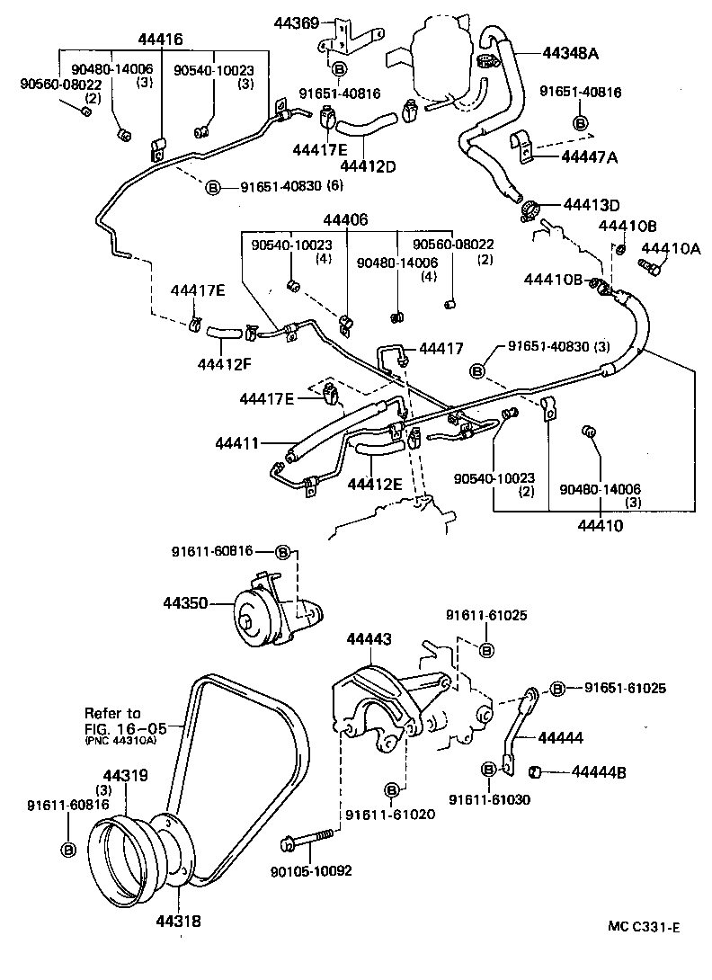 44350-28011 PULLEY ASSY, POWER STEERING IDLE product image