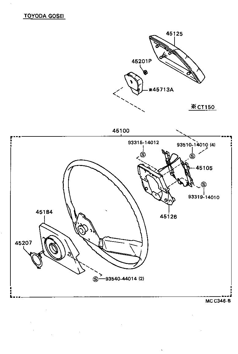 45105-20040 PLATE SUB-ASSY, HORN BUTTON CONTACT, NO.1 product image