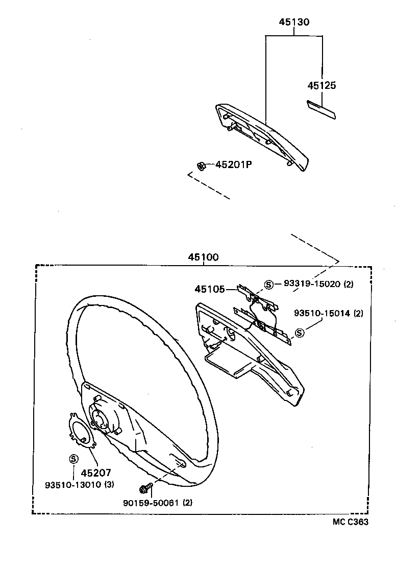 45105-32010 PLATE SUB-ASSY, HORN BUTTON CONTACT, NO.1 product image