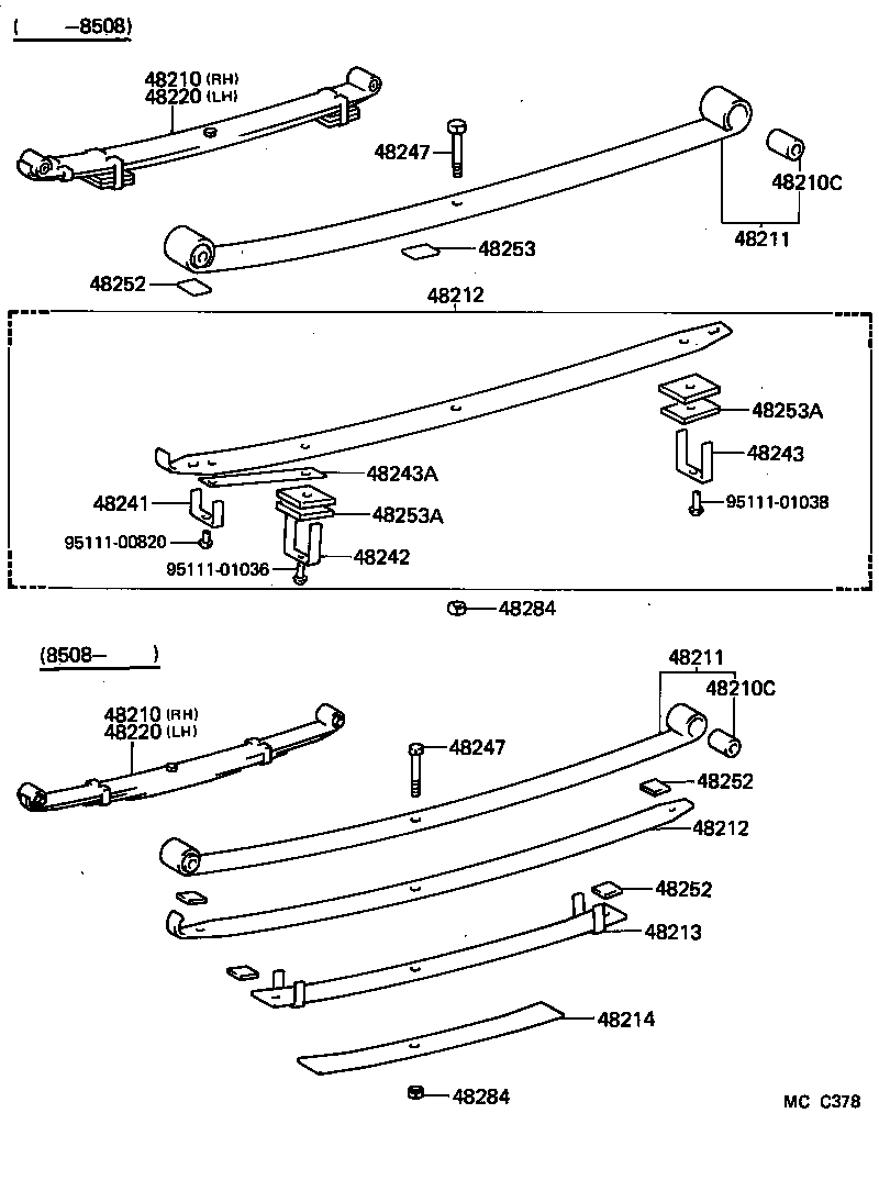 48046-26060 SEAT SUB-ASSY, SPRING U BOLT, RH product image