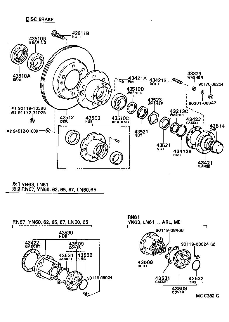 43502-60030 HUB SUB-ASSY, FRONT AXLE product image