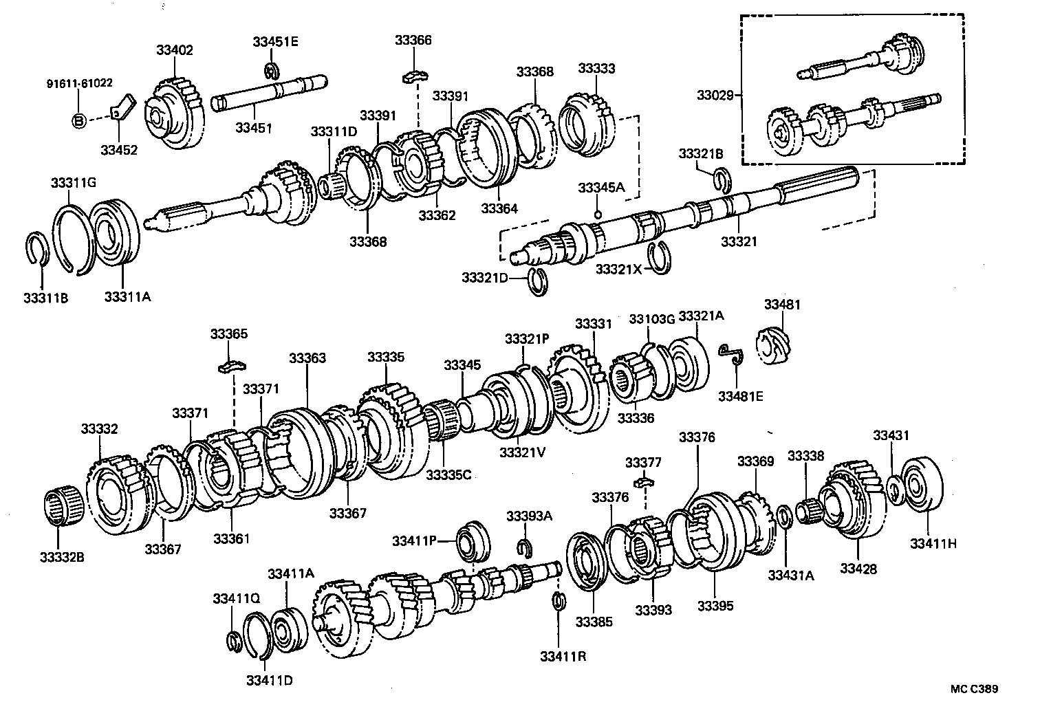 33481-22030 GEAR, SPEEDOMETER DRIVE (MTM) product image