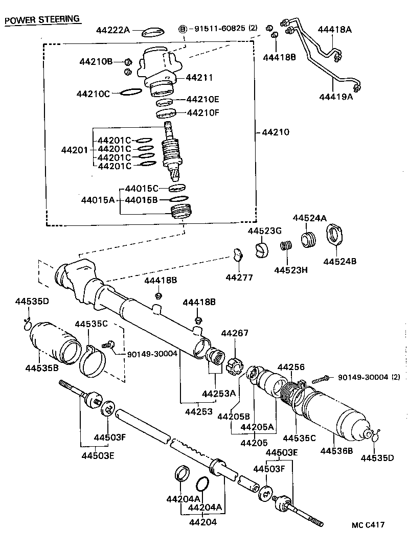 44267-22010 GUIDE, RACK END product image