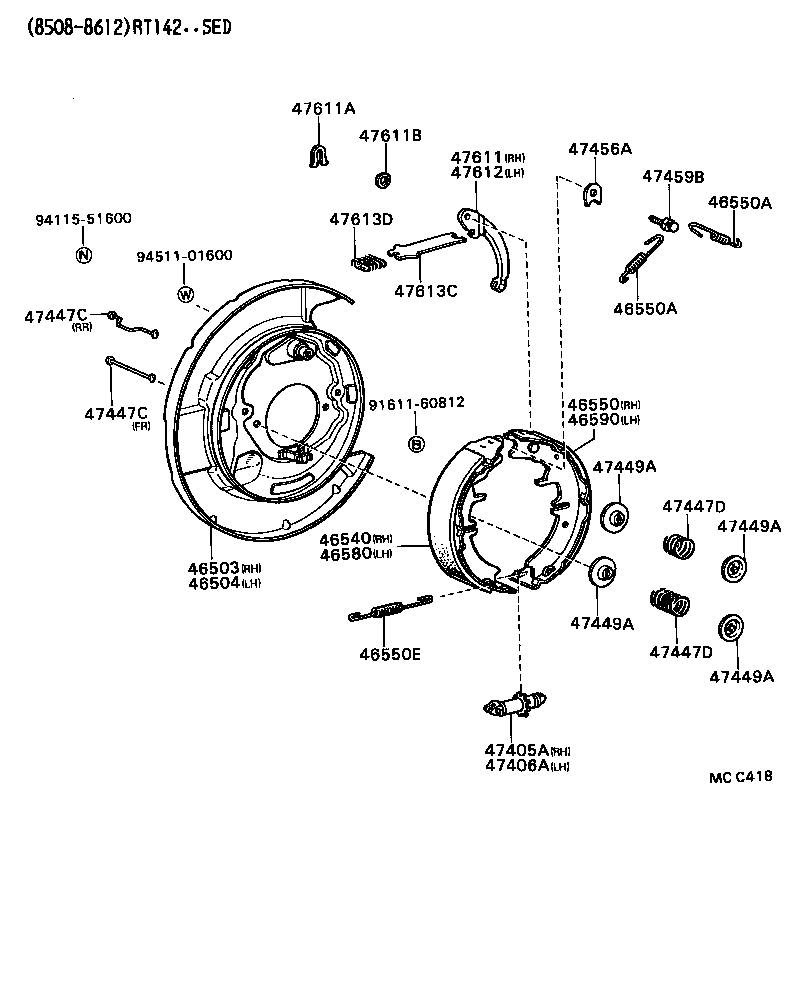 46430-20160 CABLE ASSY, PARKING BRAKE, NO.3 product image