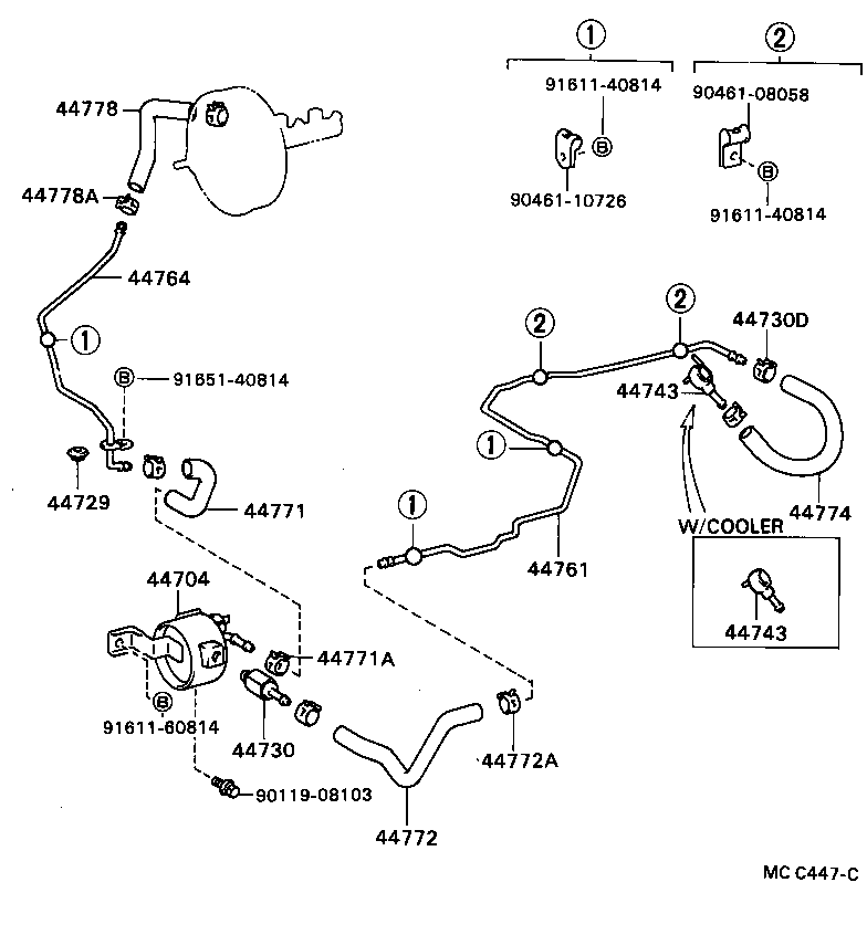 44750-28020 HOSE, UNION TO CHECK VALVE product image