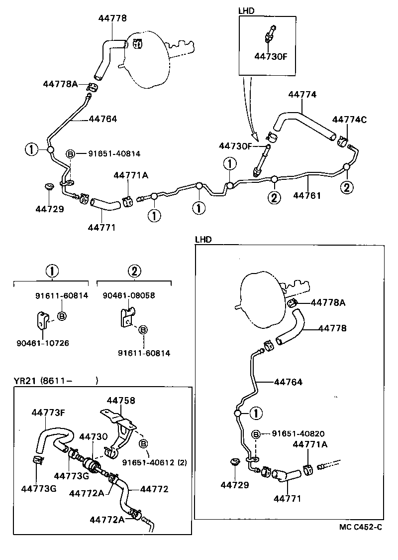 44750-28020 HOSE, UNION TO CHECK VALVE product image