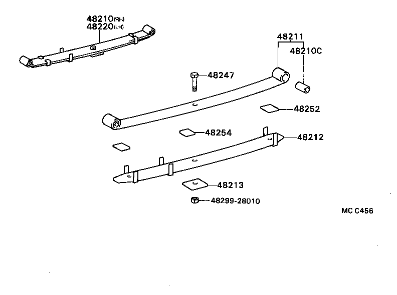 48203-28120 LEAF, REAR SPRING, NO.3 product image